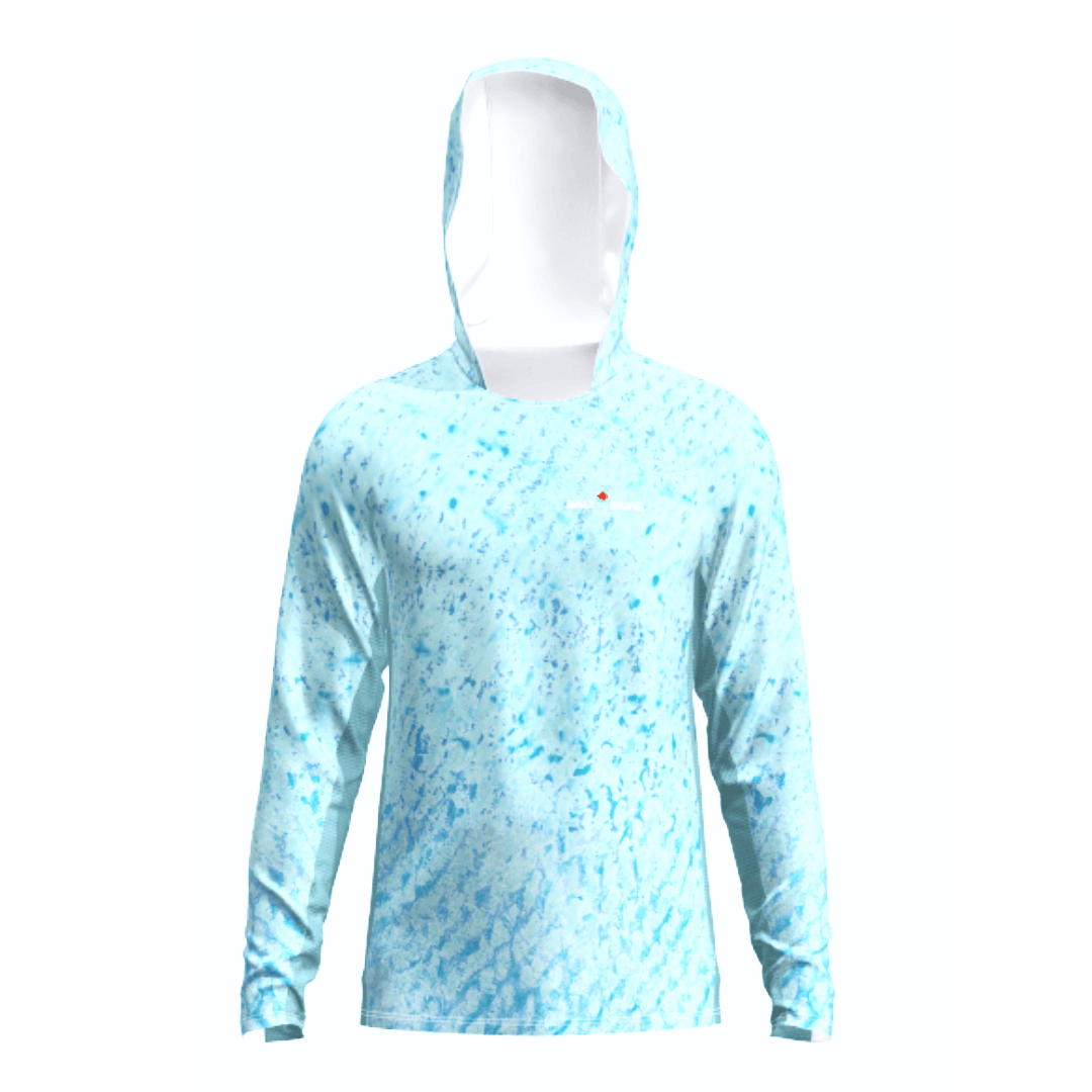 Men's Performance Hoodie Salty Blue Water Camo Side Vent Performance Hoodie (b2b) Salt Skins