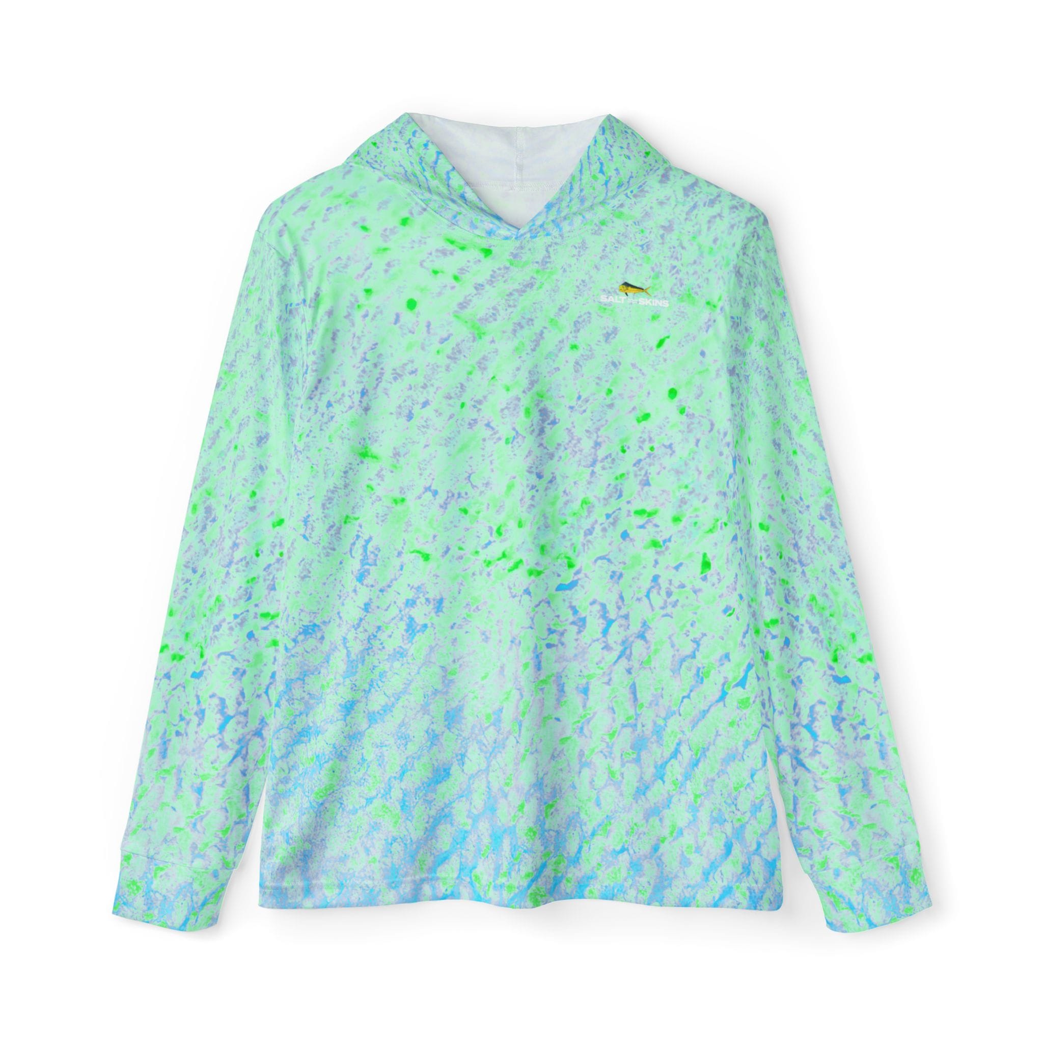 Men's Performance Hoodie Salty Green Sky Water Camo Performance Hoodie Salt Skins