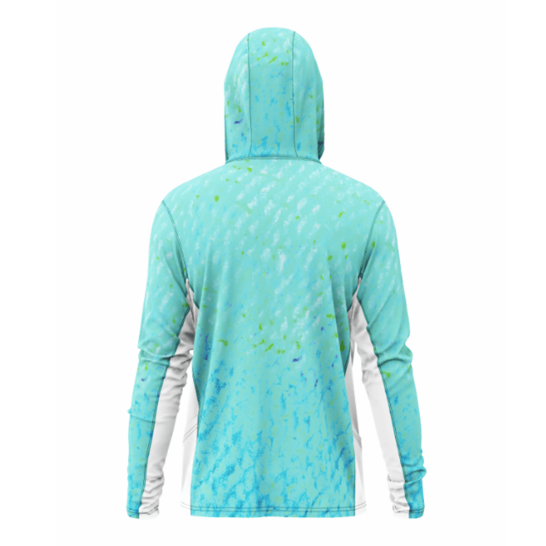 Men's Performance Hoodie Salty Green Water Camo Side Vent Performance Hoodie (b2b) Salt Skins