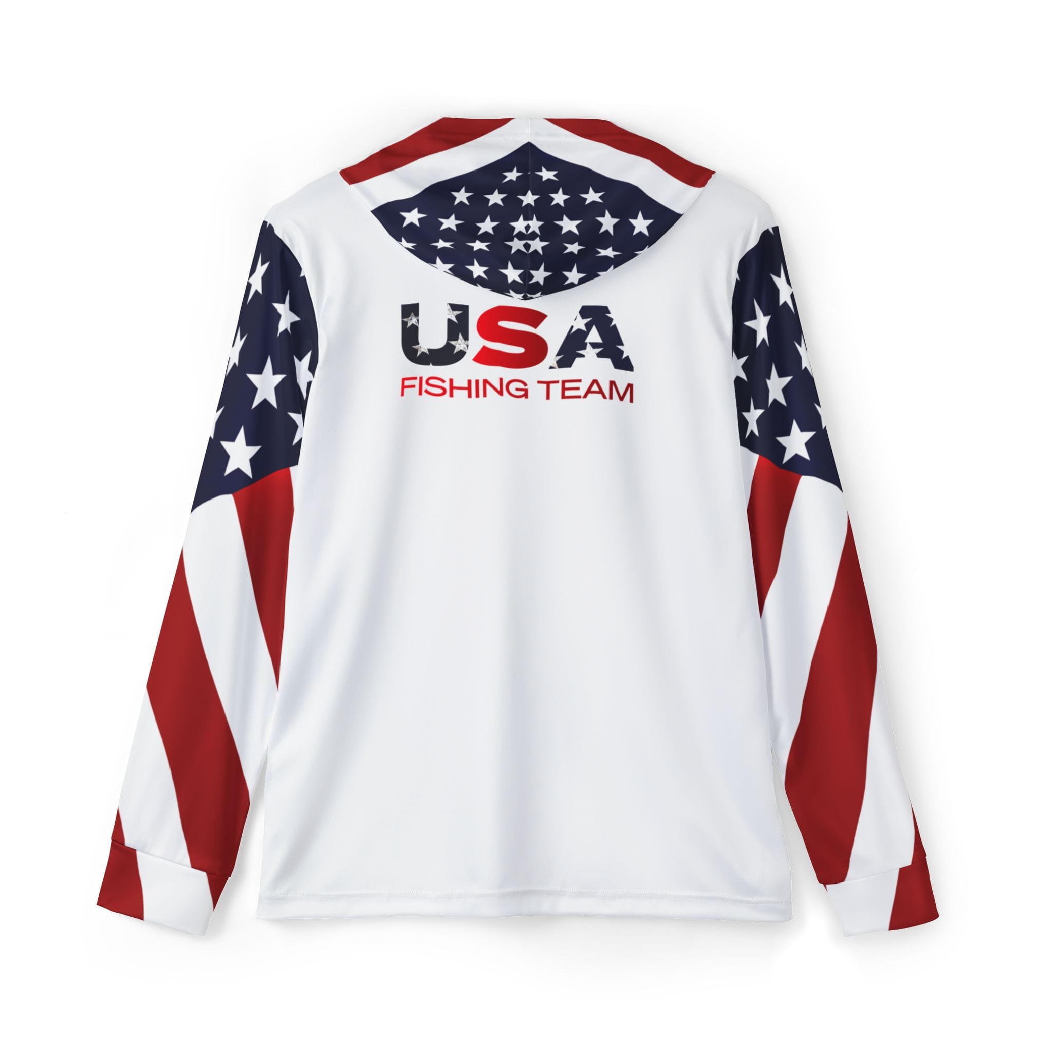 Salt Skins Men's Performance Hoodie USA Fishing Team Performance Hoodie — American Flag Gradient, UPF 50+ Moisture-Wicking