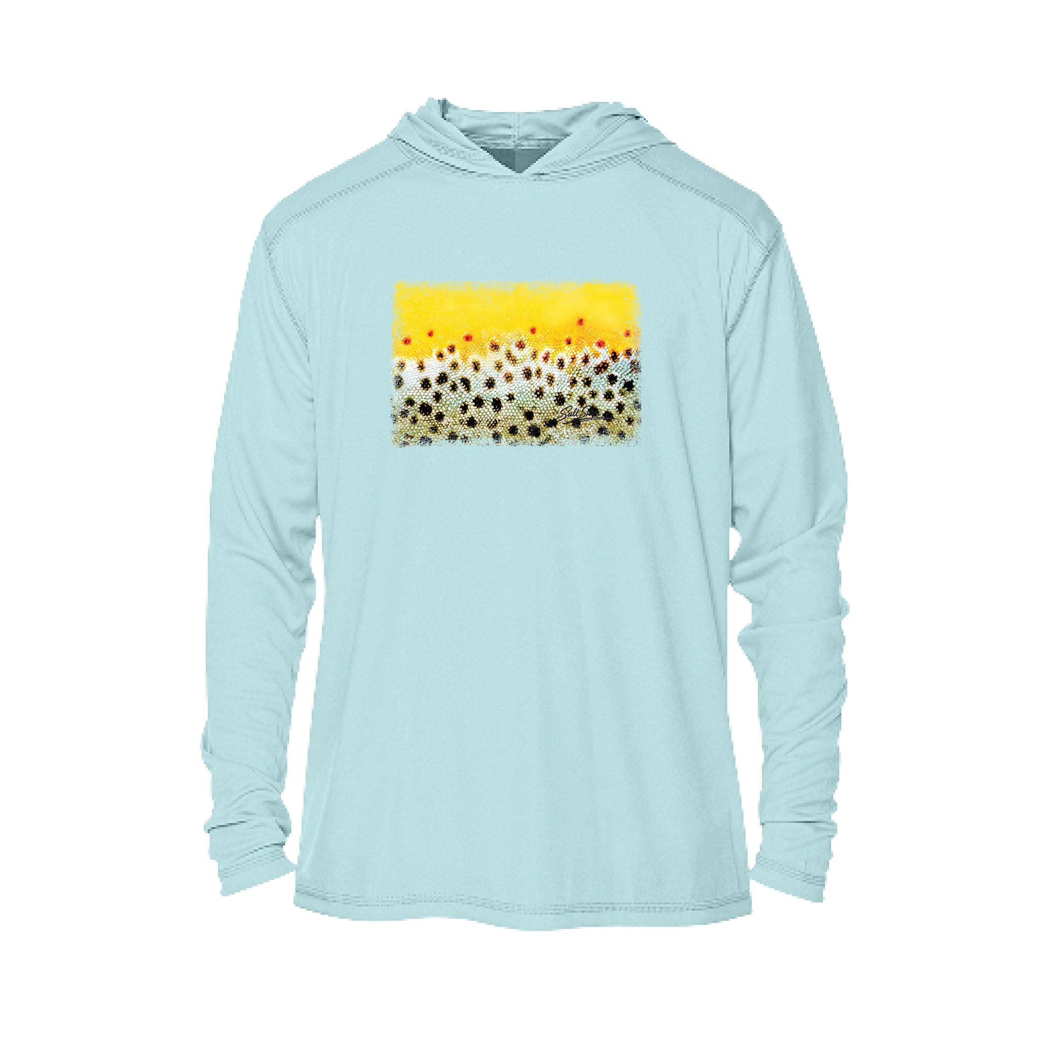 Printify Men's Performance Hoodie Wild Brown Trout Men's Long Sleeve Performance Hoodie