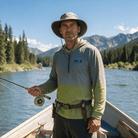 Men's Performance Hoodie Wildside Adventures Rainbow Trout Water Camo Men's Performance Long Sleeve Fishing Hoodie Salt Skins