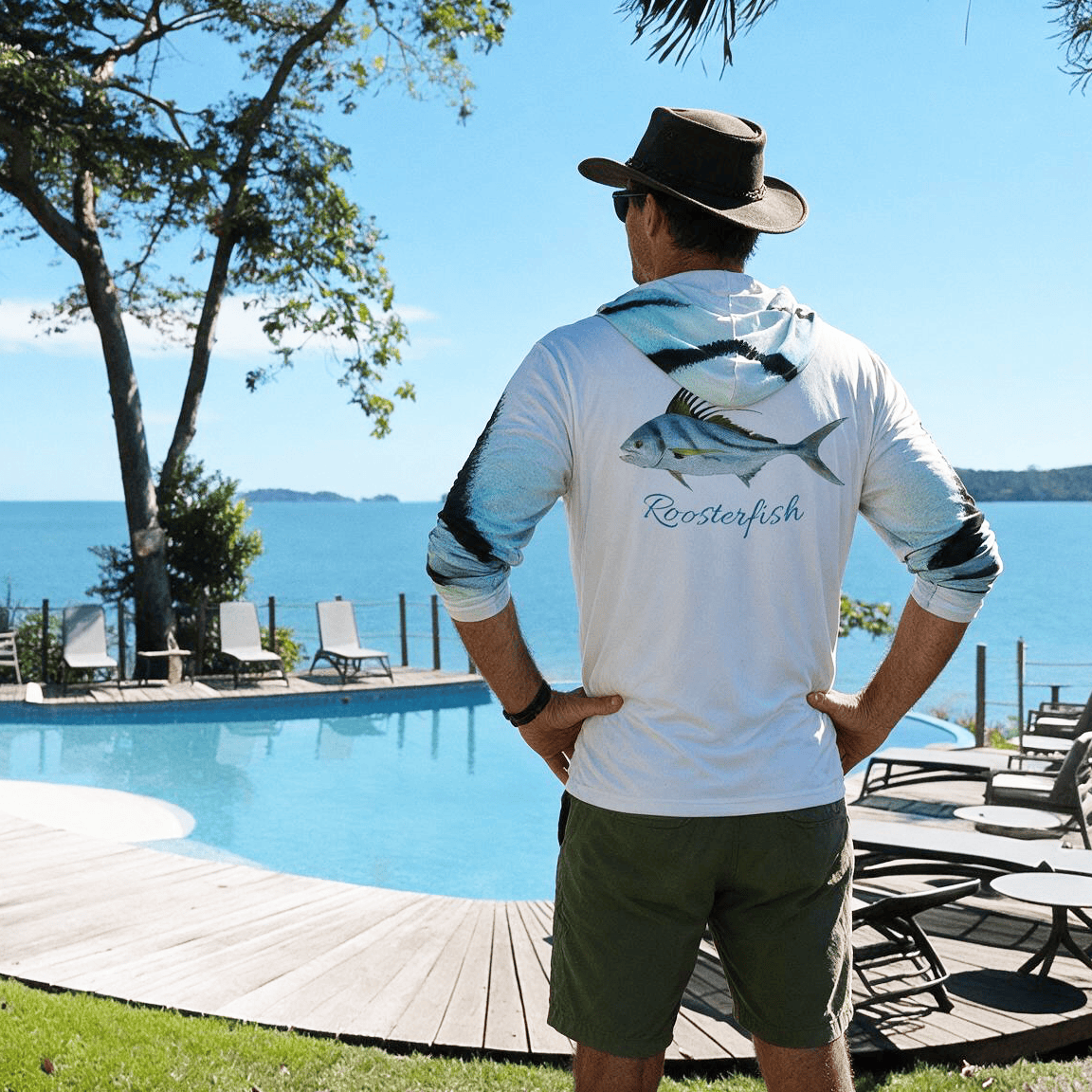 Men's Performance Hoodie Wildside Rooster Men's Performance Long Sleeve Fishing Hoodie Printify