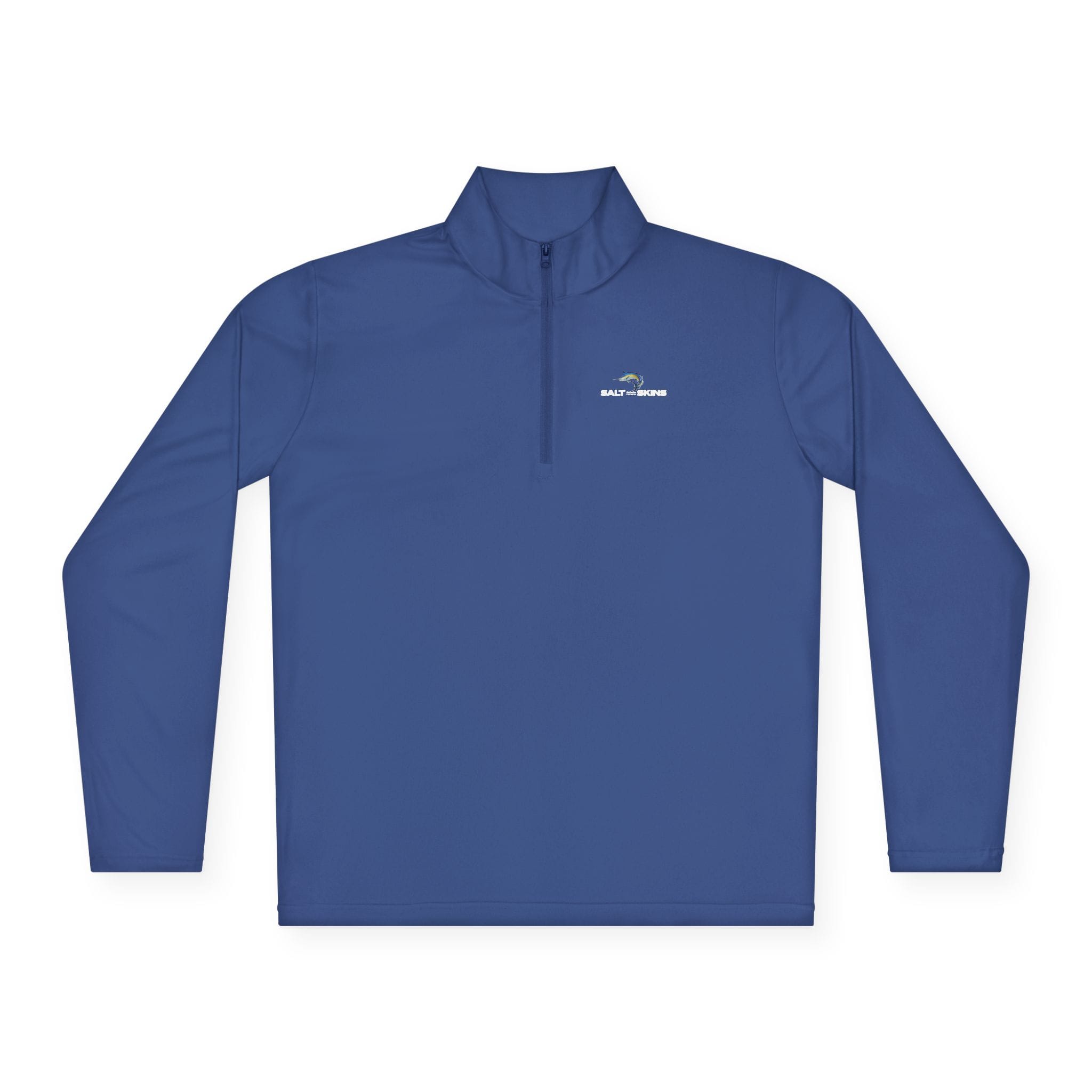 Salt Skins Men's Performance Shirt Blue Marlin Quarter-Zip Lightweight Pullover