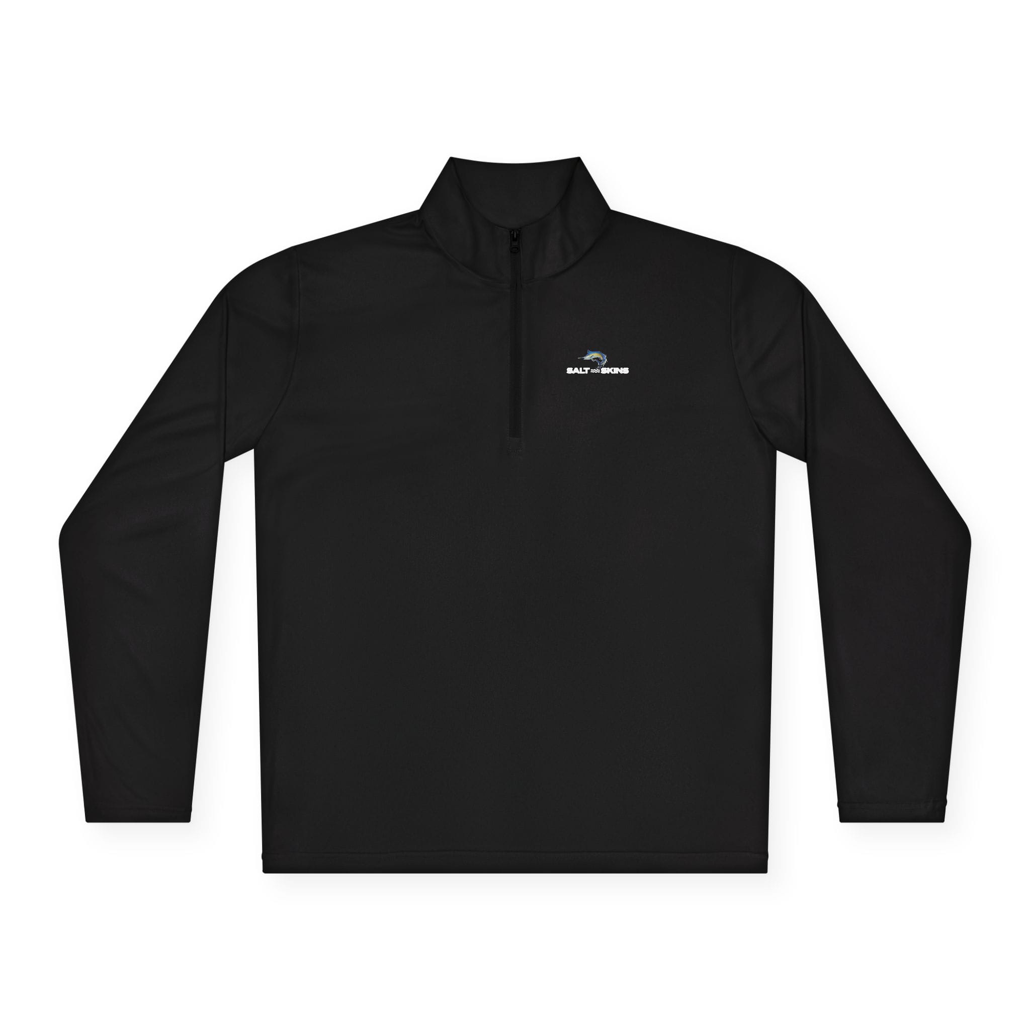 Salt Skins Men's Performance Shirt Blue Marlin Quarter-Zip Lightweight Pullover