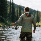 Men's Performance Shirt Brook Trout Riverside Camo Performance Fishing Shirt Salt Skins
