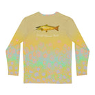 Men's Performance Shirt Brown Trout Streamside Camo Long Sleeve Crew Neck Salt Skins