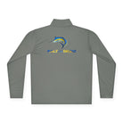 Salt Skins Men's Performance Shirt Blue Marlin Quarter-Zip Lightweight Pullover