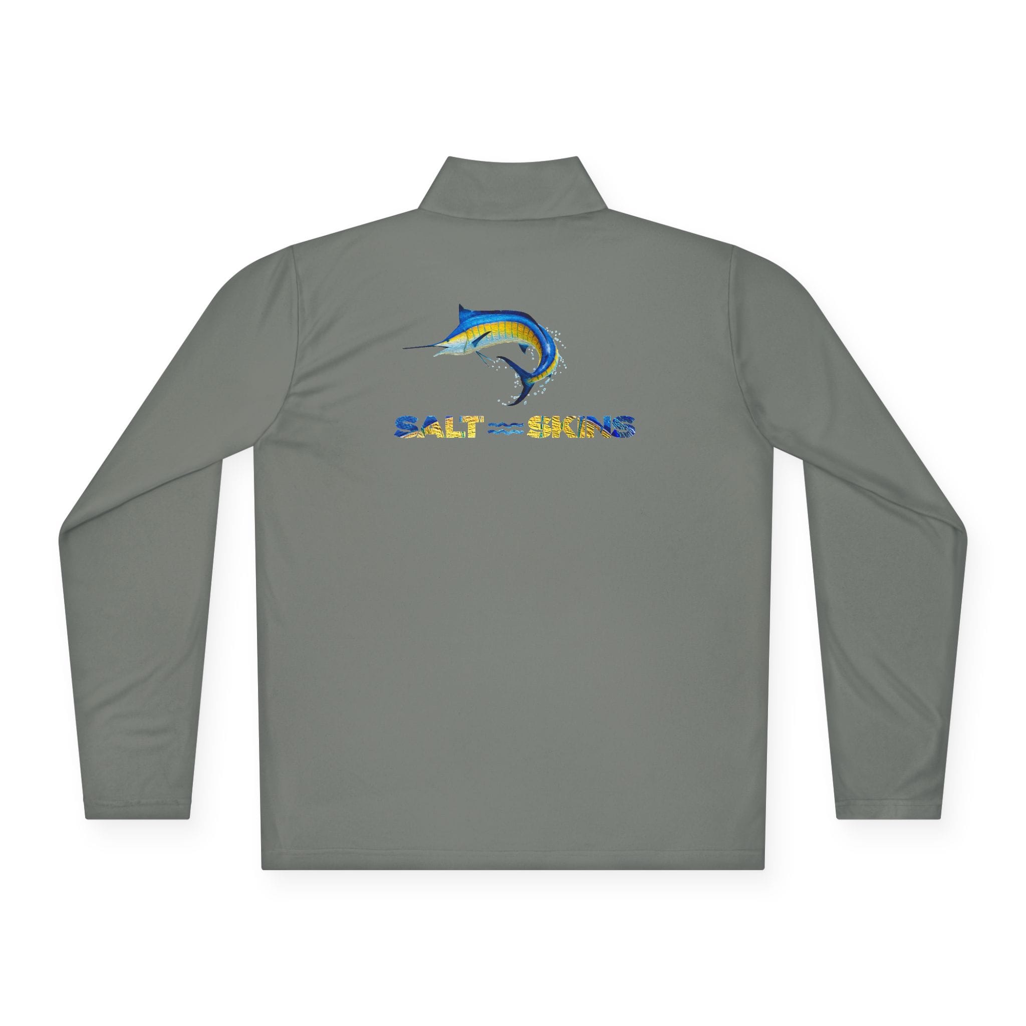 Salt Skins Men's Performance Shirt Blue Marlin Quarter-Zip Lightweight Pullover