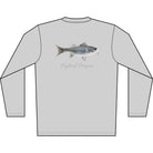 Men's Performance Shirt Hybrid Striper Bass Men's Performance Fishing Crew Neck Salt Skins