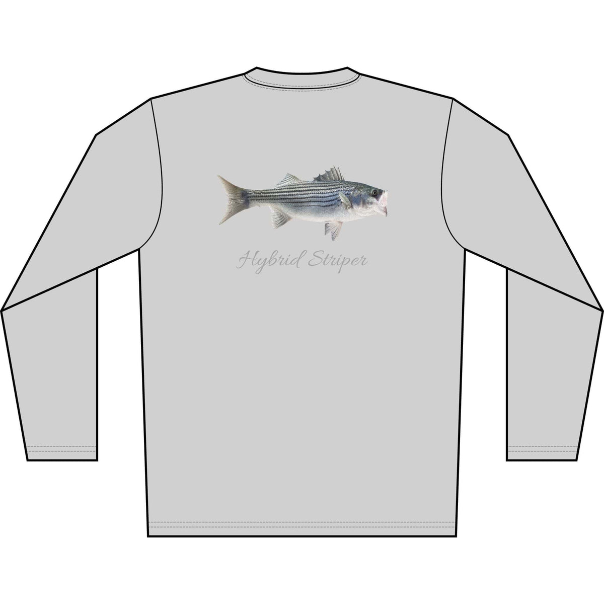Men's Performance Shirt Hybrid Striper Bass Men's Performance Fishing Crew Neck Salt Skins