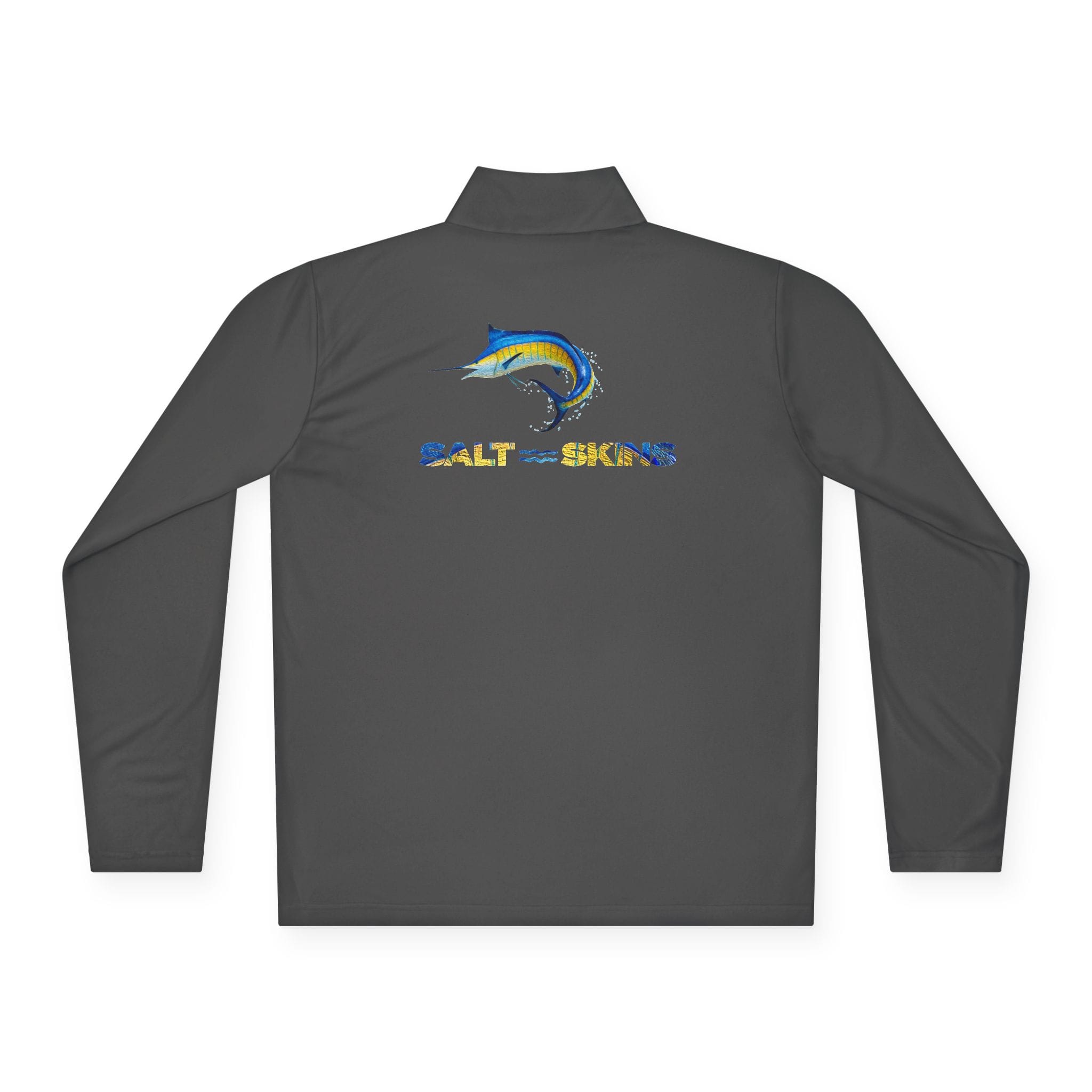 Salt Skins Men's Performance Shirt Blue Marlin Quarter-Zip Lightweight Pullover