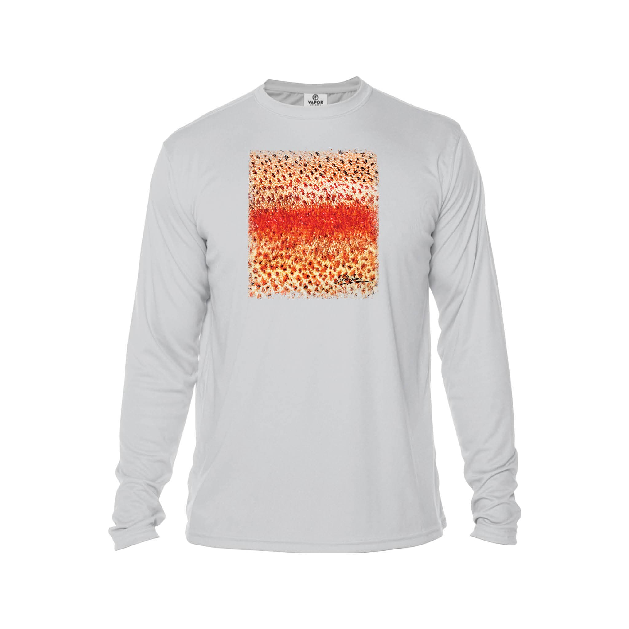 Printify Men's Long Sleeve Performance Crew Neck Pearl Grey / XS Rainbow Trout Men's Long Sleeve Performance Fishing Crew Neck