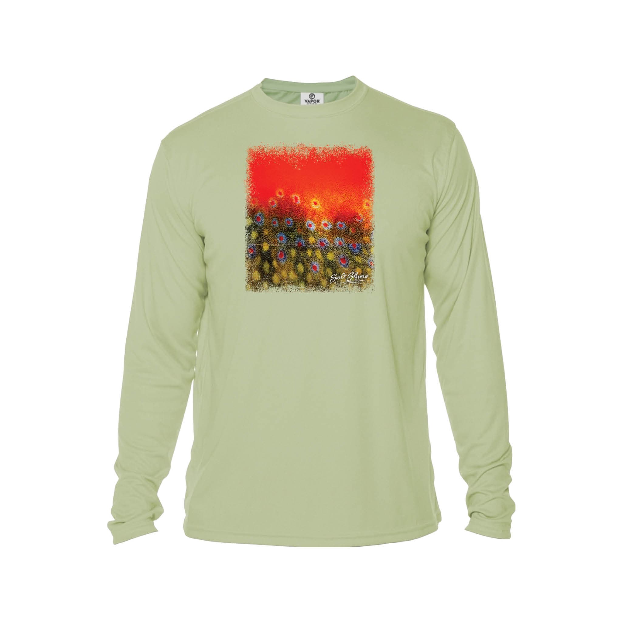 Men's Performance Shirt Sage / XS Wild Brook Trout Men's Performance Fishing Crew Neck
