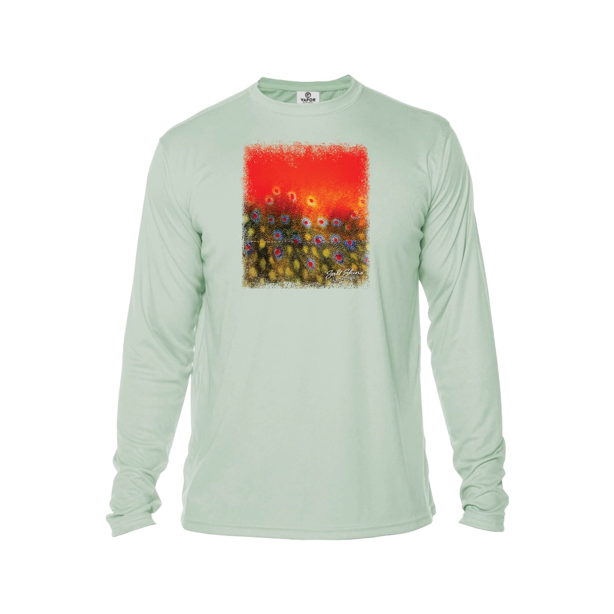 Men's Performance Shirt Seagrass / XS Wild Brook Trout Men's Performance Fishing Crew Neck