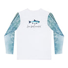 Salt Skins Men's Performance Shirt Live Bait Needed Long Sleeve Men's Fishing Shirt Steel Blue