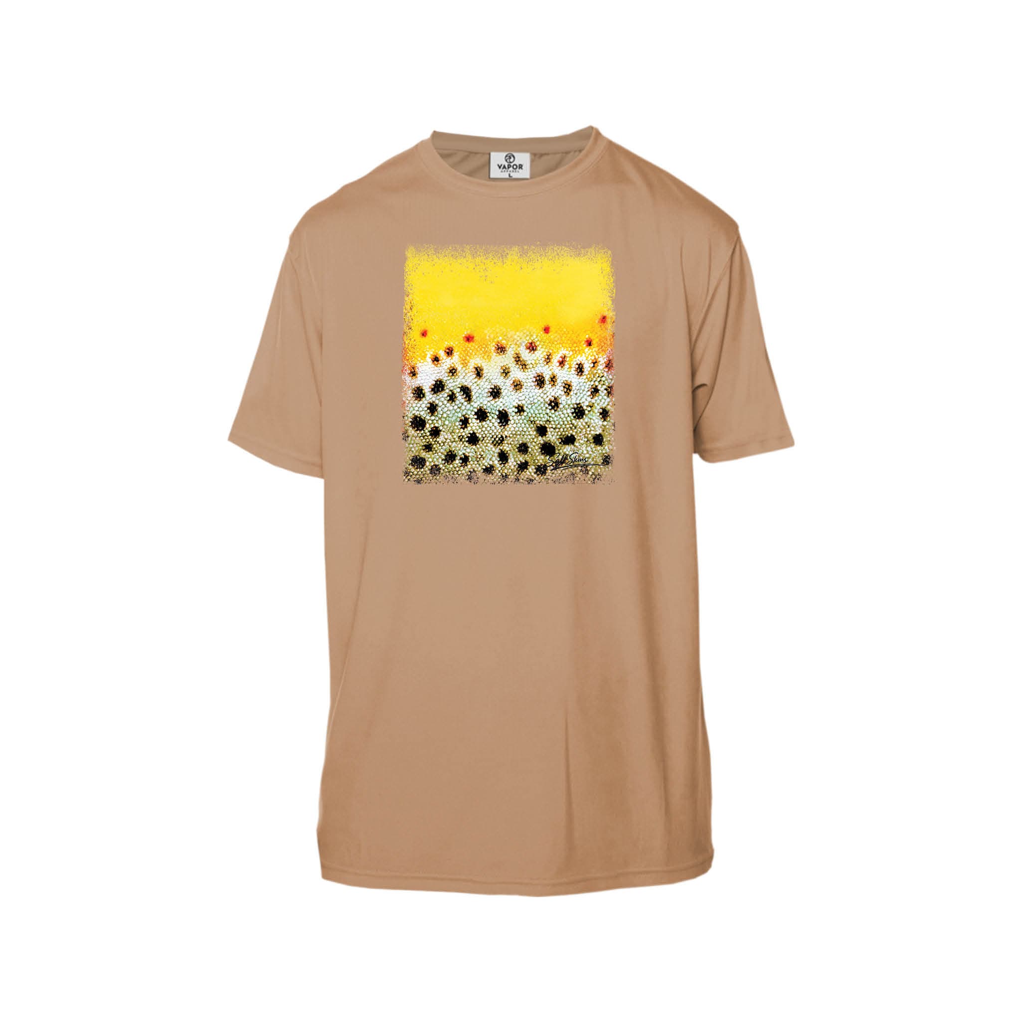 Printify Men's Performance T-Shirt Tan / S Wild Brown Trout Men's Performance T-Shirt