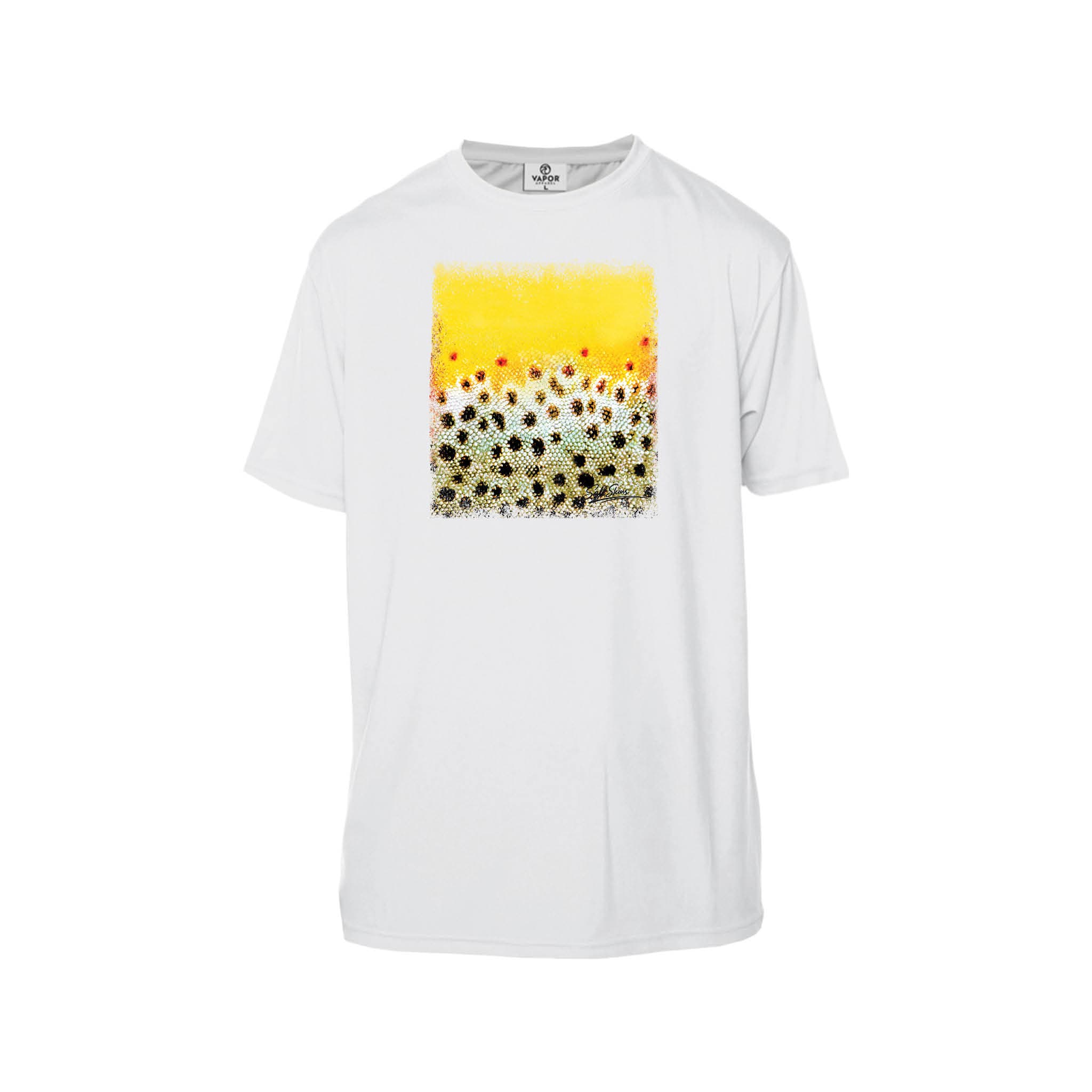 Printify Men's Performance T-Shirt White / S Wild Brown Trout Men's Performance T-Shirt