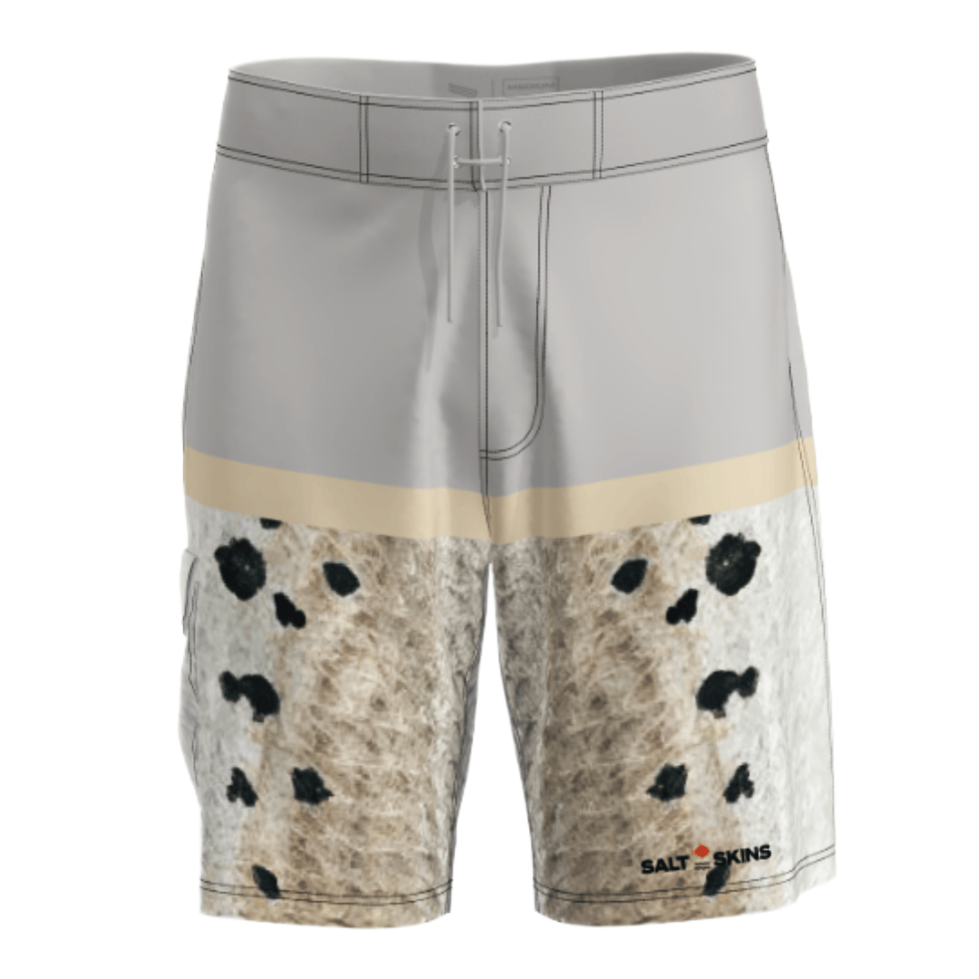 Salt Skins Apparel Men's Waterproof Fishing Shorts Grey / S Redfish Men's Waterproof Performance Fishing Shorts (b2b)