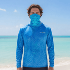 Salt Skins Neck Gaiter Flats Blue Sky Series - Lightweight Neck Gaiter