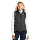 Outerwear Black / XS Colorado Women Flyfishers 30th Anniversary Puffy Vest in Grey Heather & Black Printify