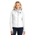 Outerwear S / White/ Dark Slate Colorado Women Flyfishers 30th Anniversary Puffy Vest in White Printify