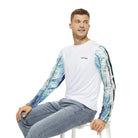 Printify All Over Prints Barracuda Long Sleeve Men's Shirt Fishing Performance Aqua Blue