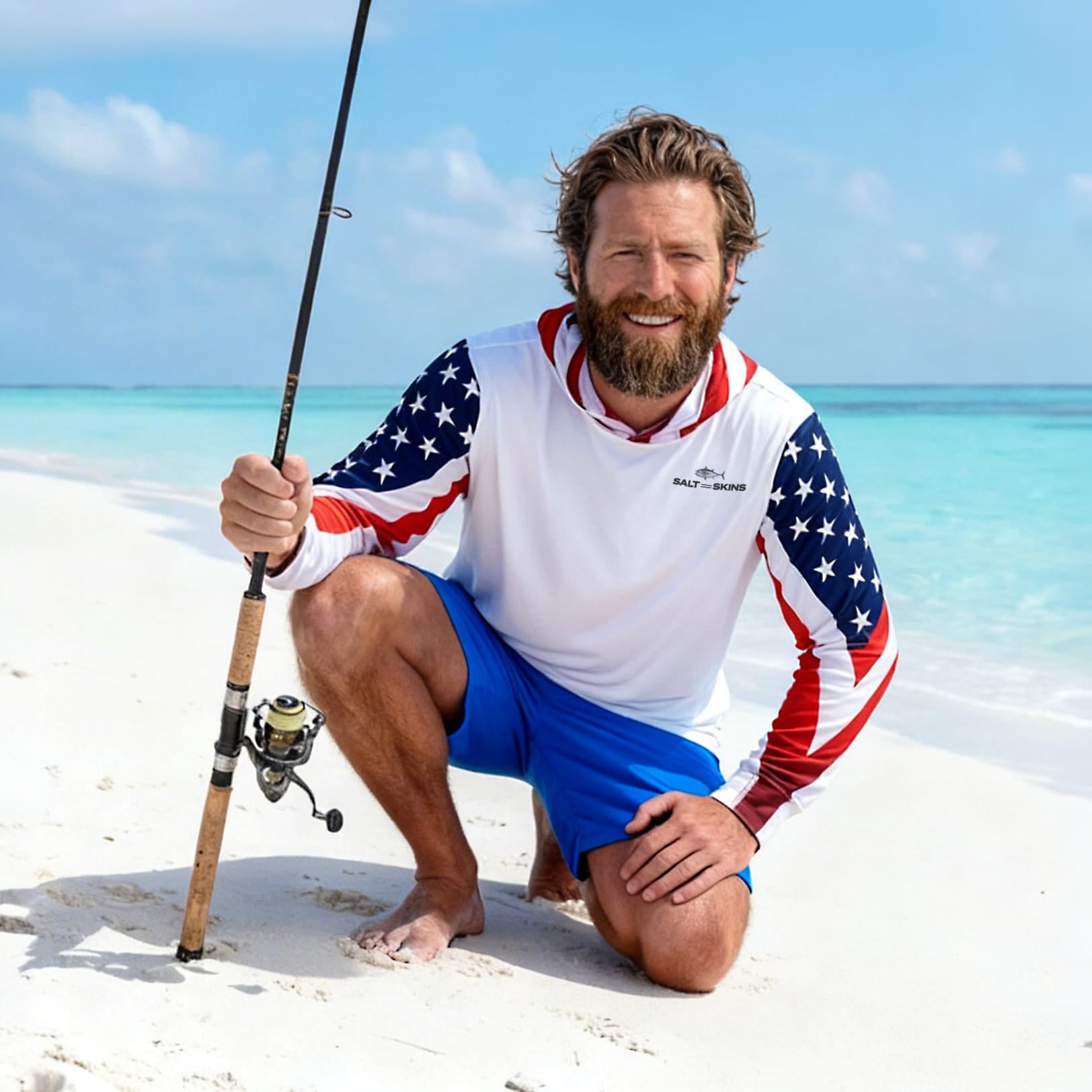 Printify All Over Prints NEW USA Fishing Team Performance Hoodie