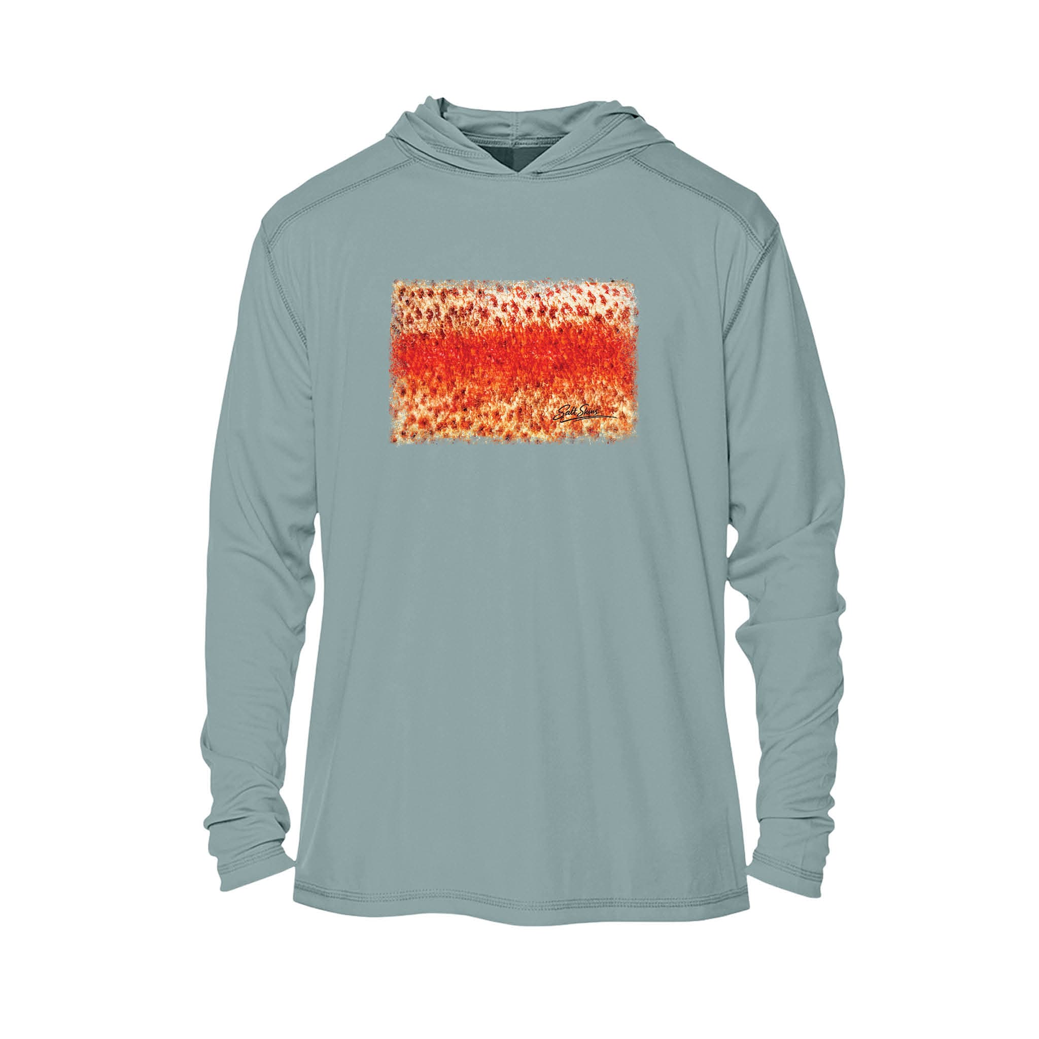 Printify Men's Long Sleeve Hoodie Light Slate / XS Rainbow Trout Men's Performance Hoodie