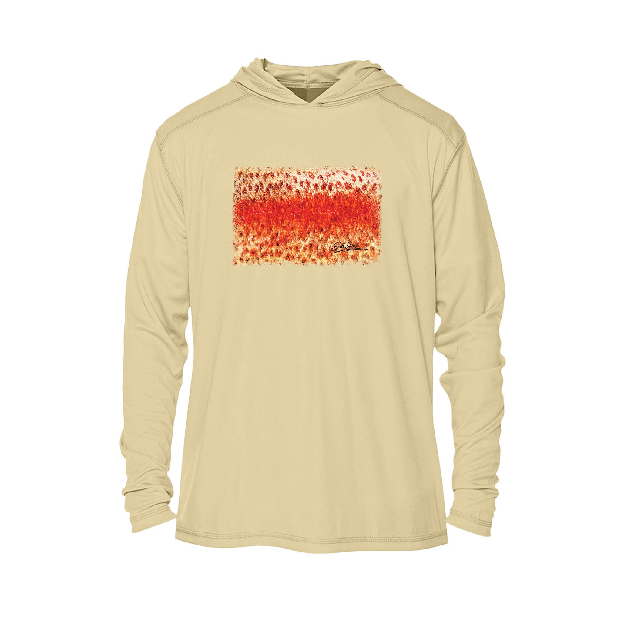 Printify Men's Long Sleeve Hoodie Pale Yellow / XS Rainbow Trout Men's Performance Hoodie