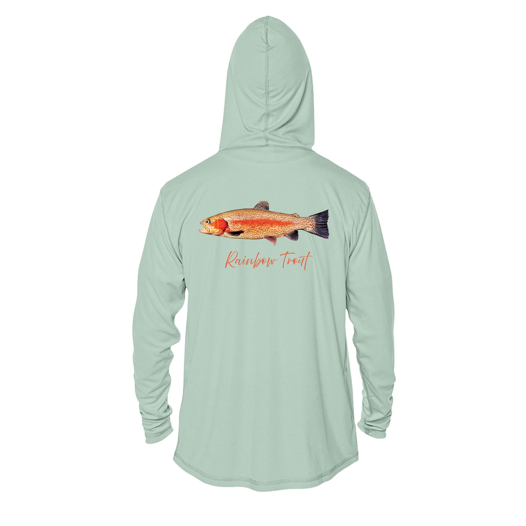 Printify Men's Long Sleeve Hoodie Rainbow Trout Men's Performance Hoodie