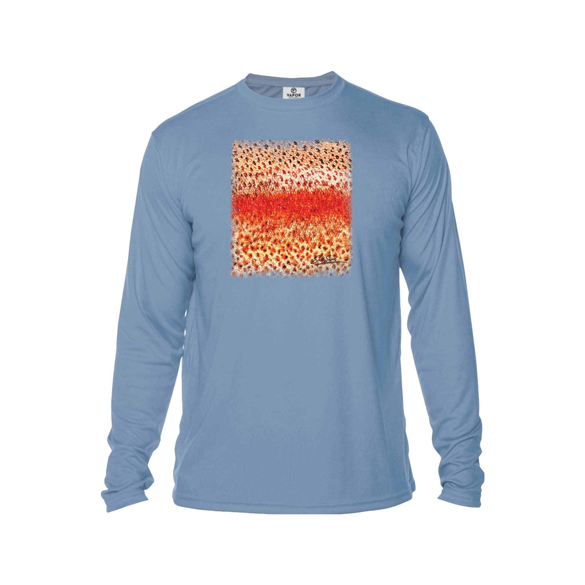 Printify Men's Long Sleeve Performance Crew Neck Columbia Blue / XS Rainbow Trout Men's Long Sleeve Performance Fishing Crew Neck