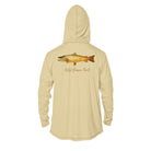 Printify Men's Performance Hoodie Brown Trout Men's Long Sleeve Performance Hoodie