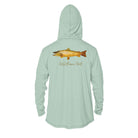 Printify Men's Performance Hoodie Brown Trout Men's Long Sleeve Performance Hoodie