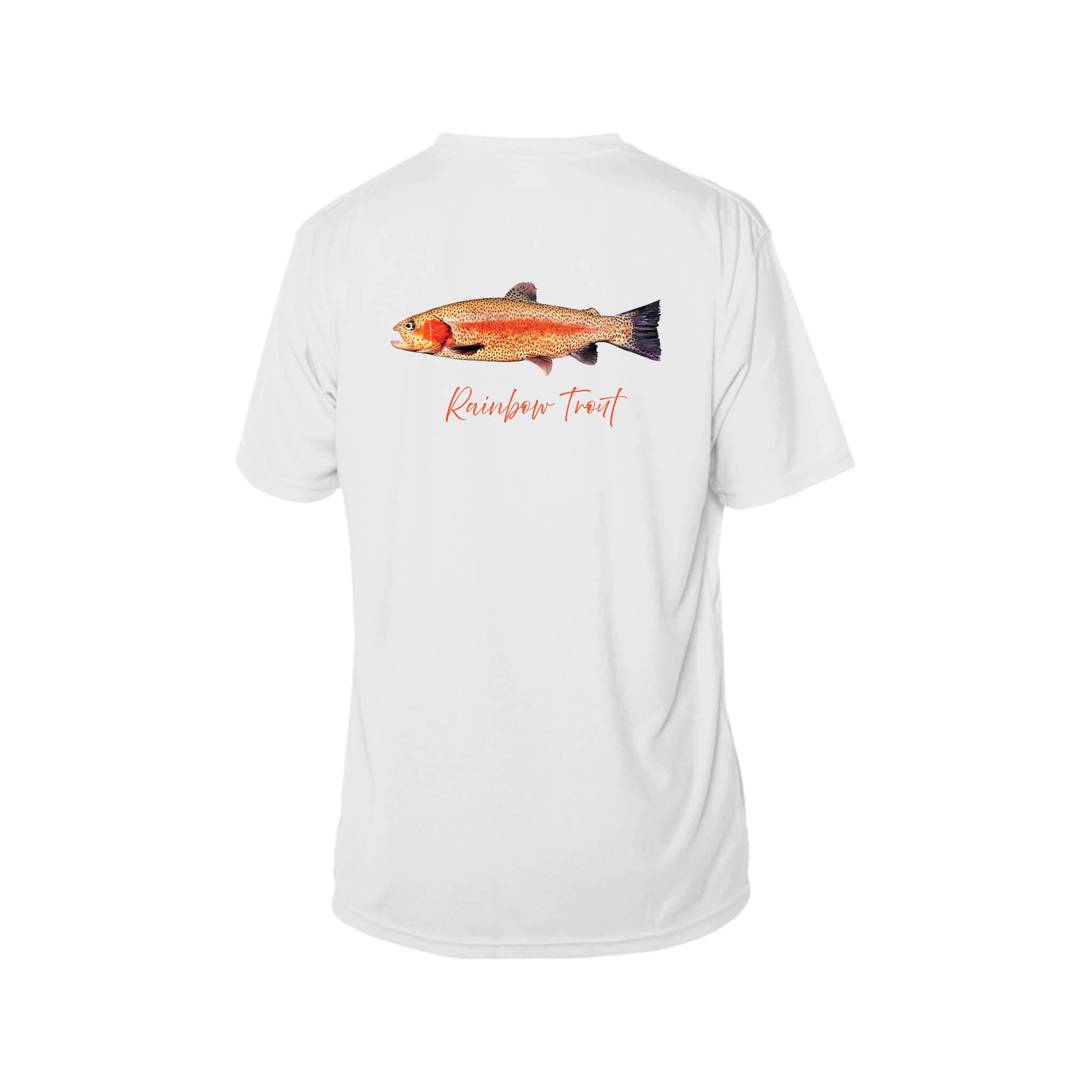 Printify Men's Performance T-Shirt White / XS Rainbow Trout Men's Performance T-Shirt