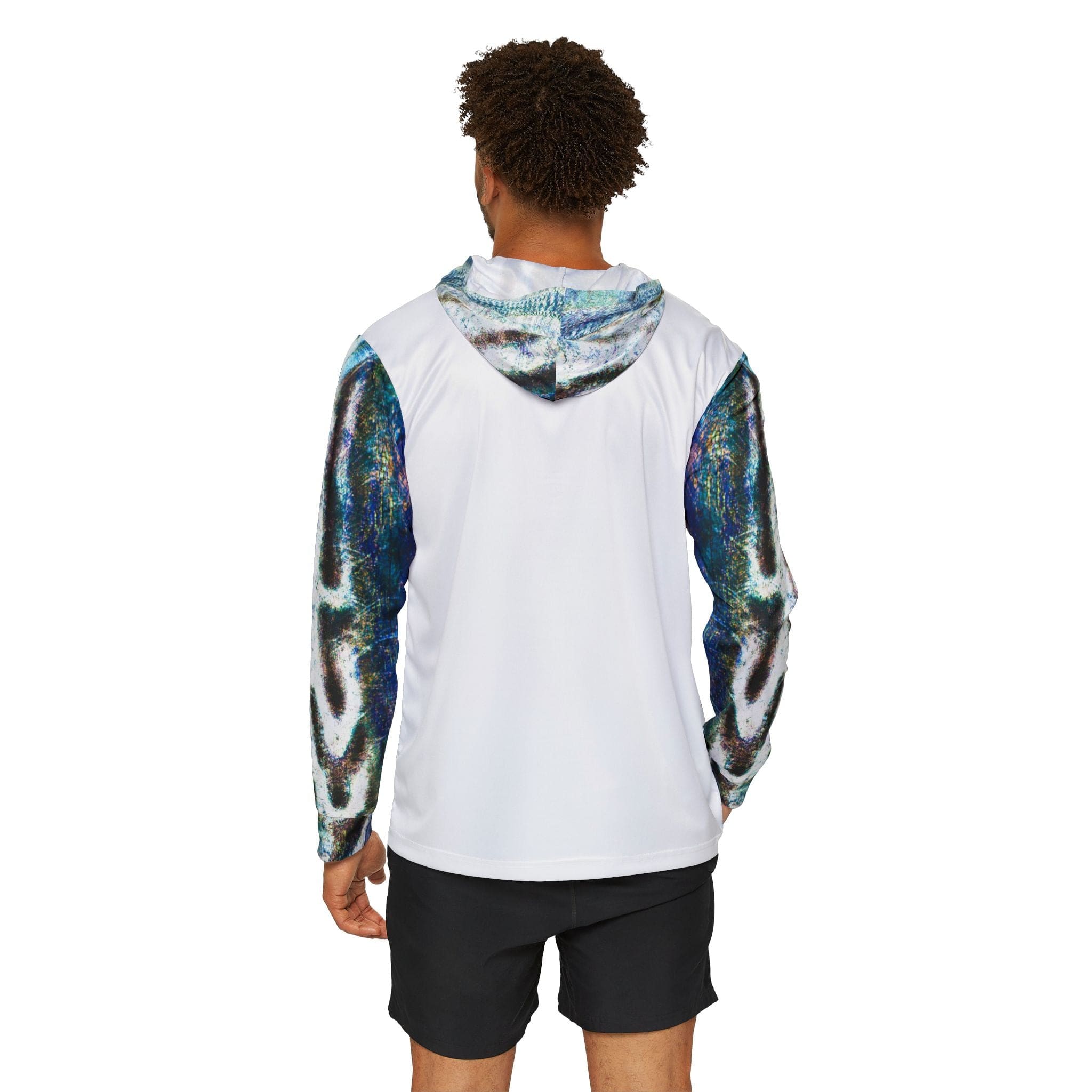 Salt Skins All Over Prints Barracuda Men's UPF +50 Long Sleeve Performance Hoodie