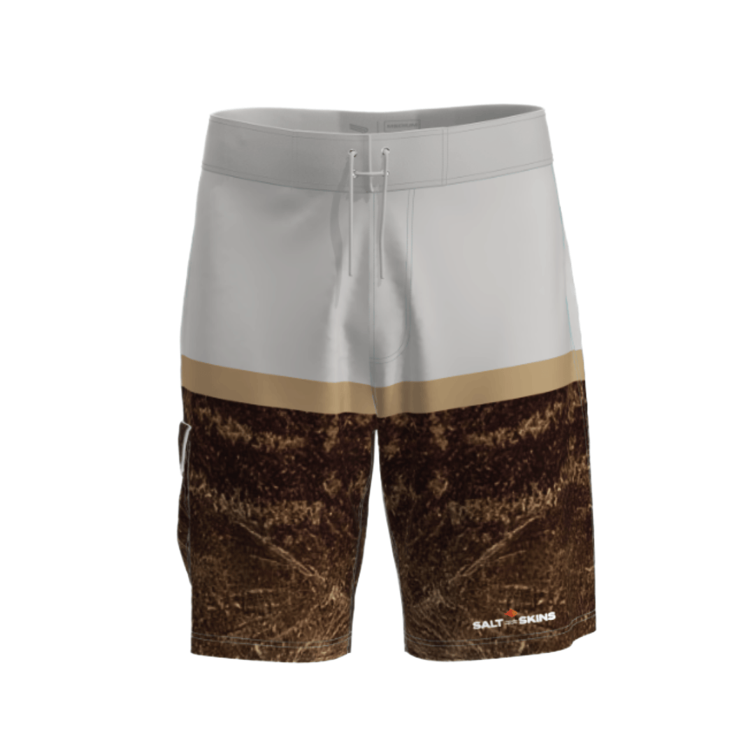 Salt Skins Apparel Men's Waterproof Fishing Shorts Dark Brown / S Goliath Grouper Men's Waterproof Performance Fishing Shorts