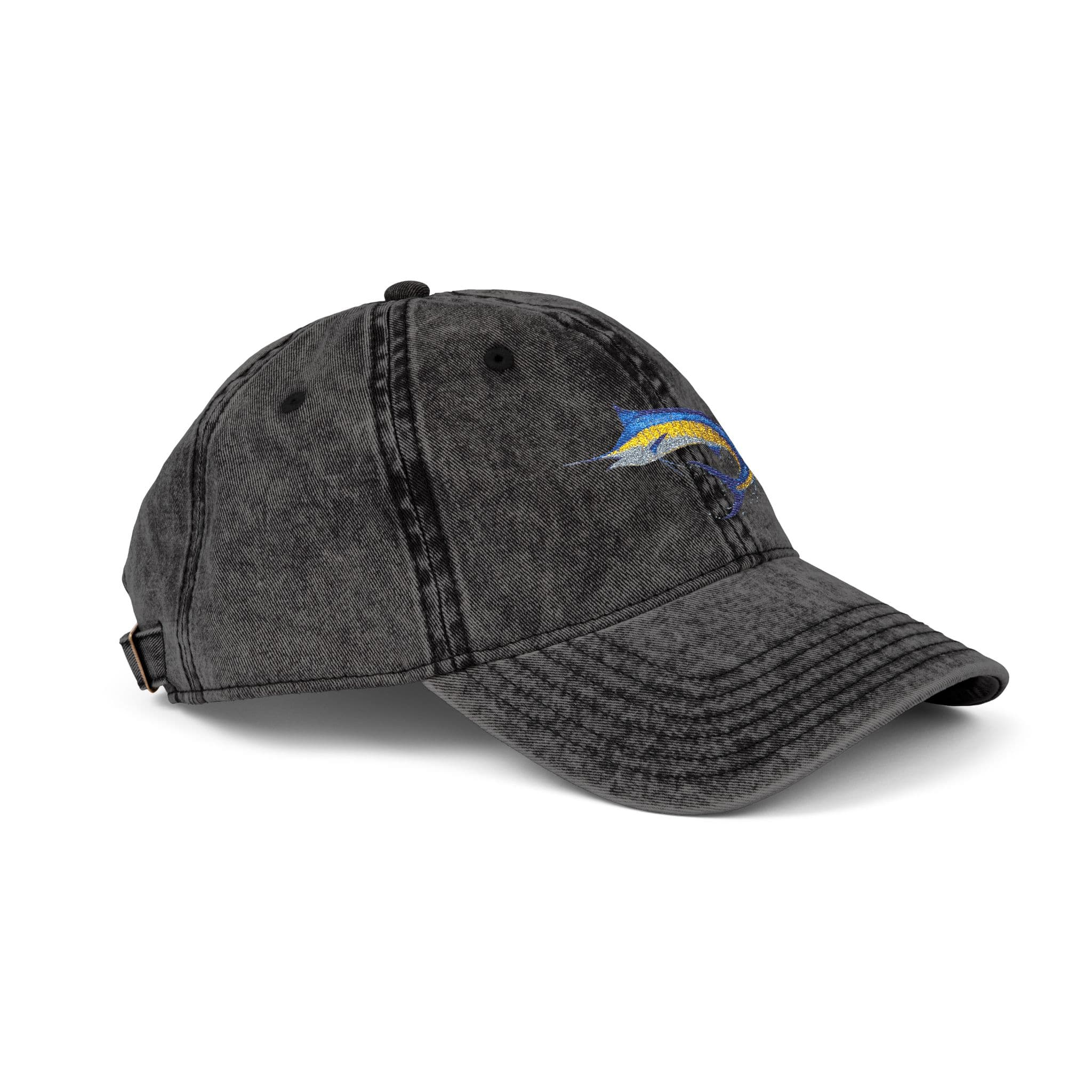 Salt Skins Hats Blue Marlin Embroidered Vintage Fish Cap by Salt Skins Apparel