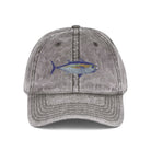 Salt Skins Hats One size / Ash Grey Black Tuna Embroidered Vintage Fish Cap by Salt Skins Apparel