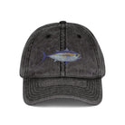 Salt Skins Hats One size / Black Black Tuna Embroidered Vintage Fish Cap by Salt Skins Apparel