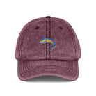 Salt Skins Hats One size / Maroon Blue Marlin Embroidered Vintage Fish Cap by Salt Skins Apparel