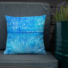 Salt Skins Home Decor Sea Angler Collection Blue Mackerel - Throw Pillow