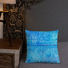 Salt Skins Home Decor Sea Angler Collection Blue Mackerel - Throw Pillow