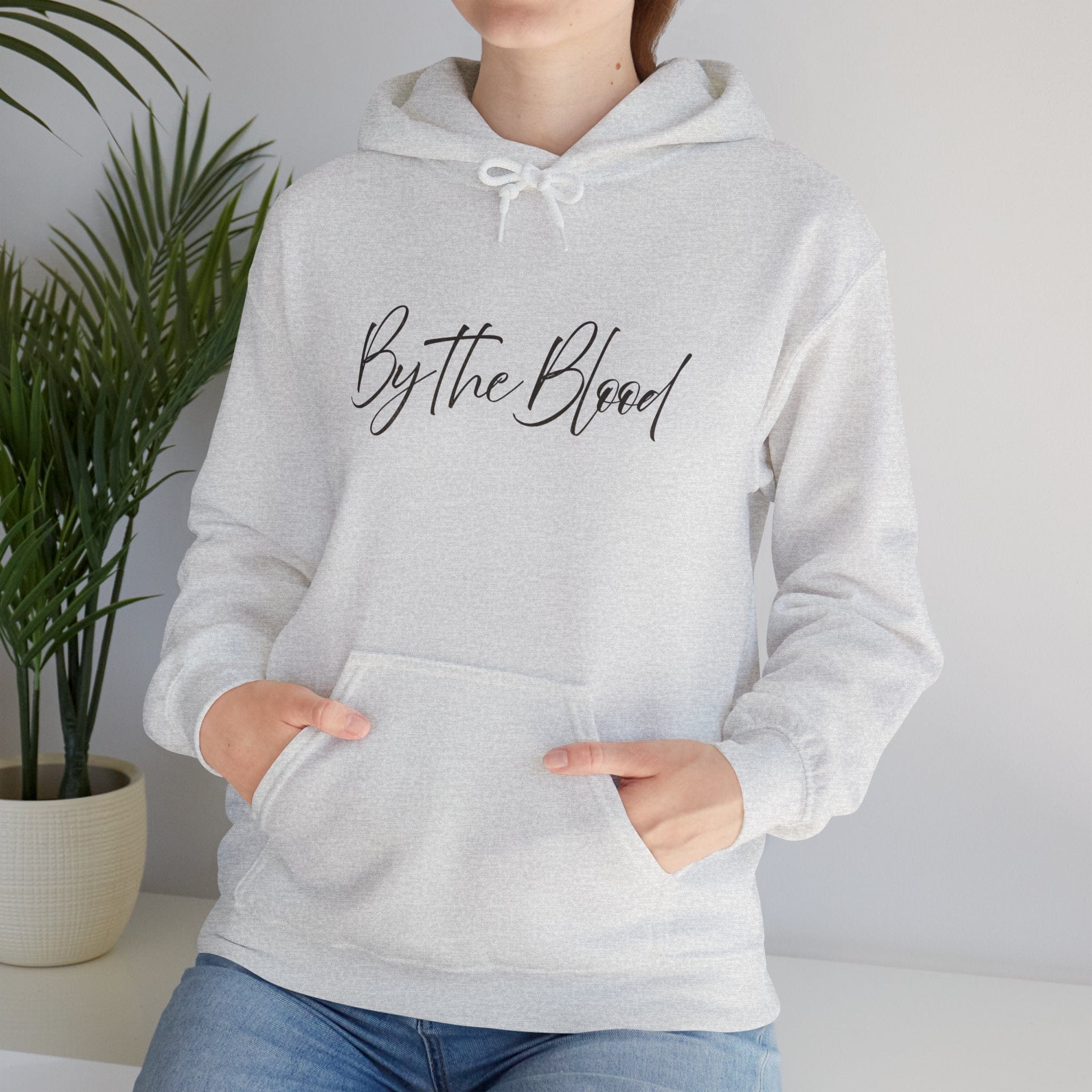 Salt Skins Hoodie Lightweight Redeemed By the Blood Unisex Hooded Sweatshirt