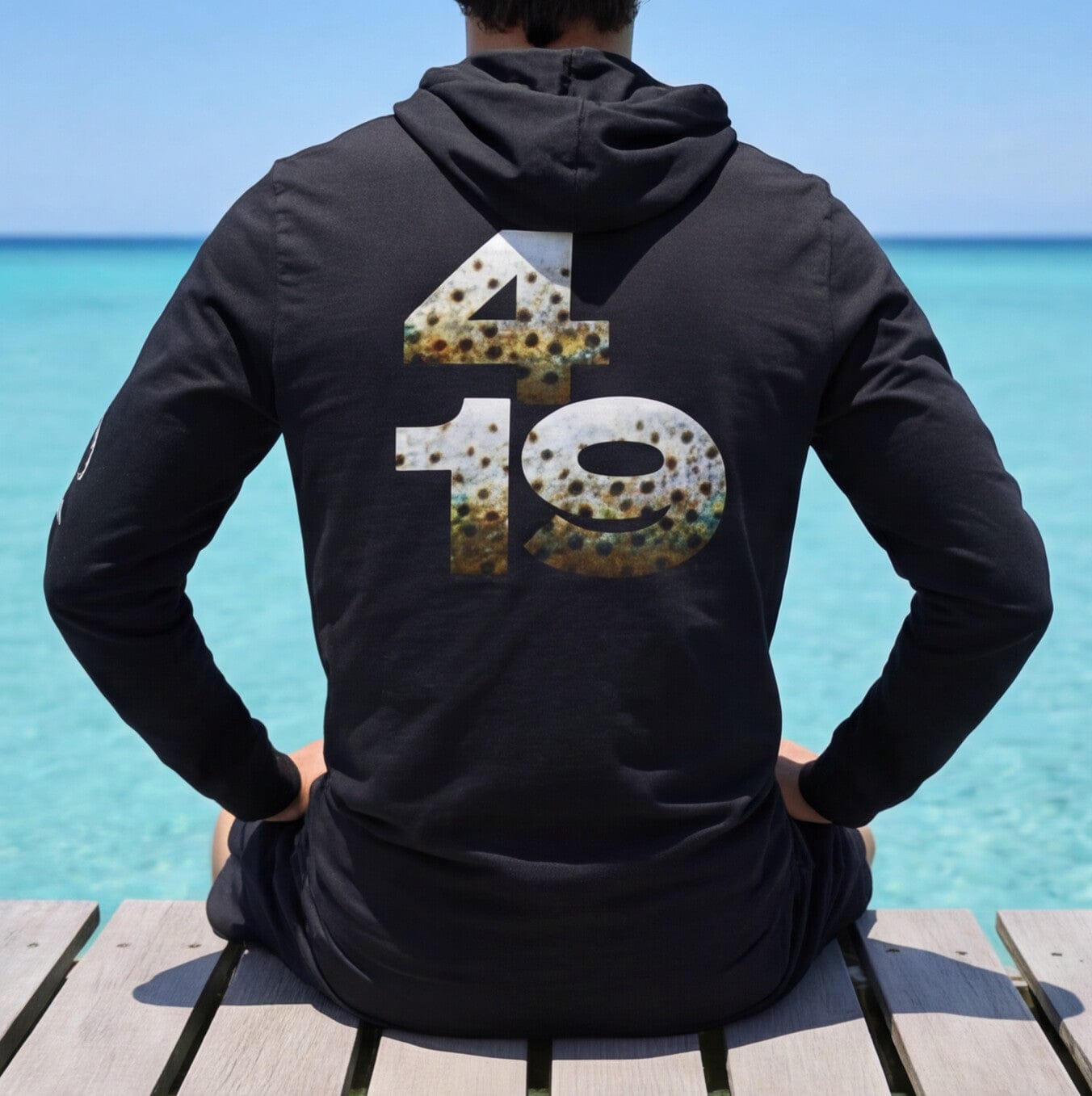 Salt Skins Long-Sleeve Hoodie XS / Charcoal Gray Fish 4:19 Soft Cotton Pullover Hoodie Unisex