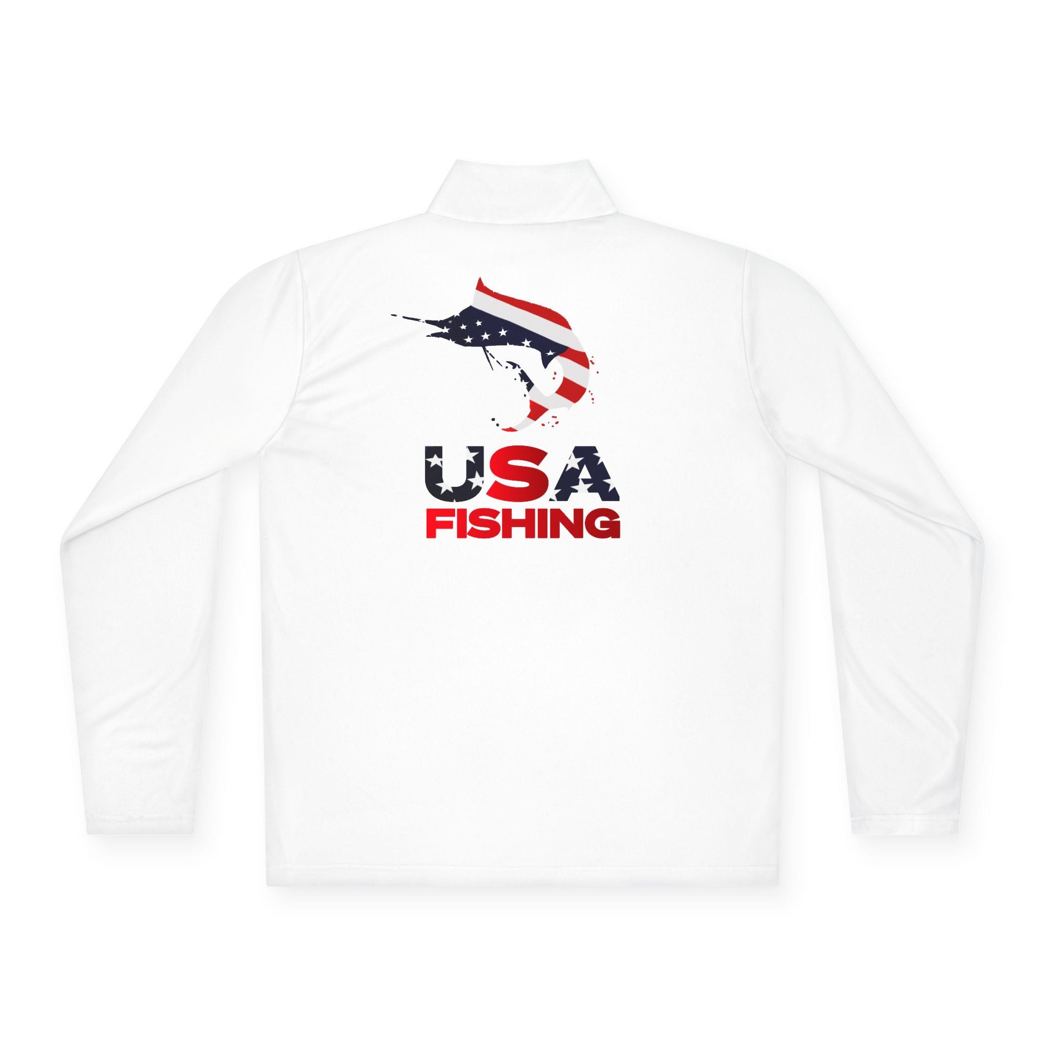 Salt Skins Long-sleeve XS / White American Flag Marlin Quarter Zip Pullover - NEW!