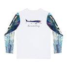 Salt Skins Men's Long Sleeve Hoodie Barracuda Long Sleeve Men's Shirt Fishing Performance Aqua Blue