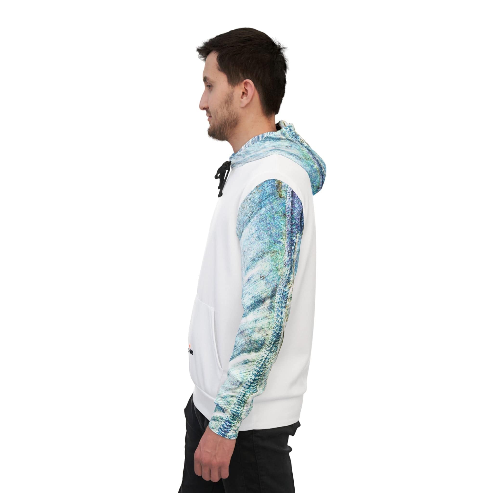 Salt Skins Men's Long Sleeve Hoodie Barracuda Men's Heavy Weight Hoodie Steel Blue