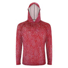 Salt Skins Men's Long Sleeve Hoodie Red Mingy Men's Long Sleeve Sun Protection Hoodie