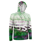 Salt Skins Men's Performance Hoodie Barracuda Green Men's Long Sleeve Sun Protection Hoodie
